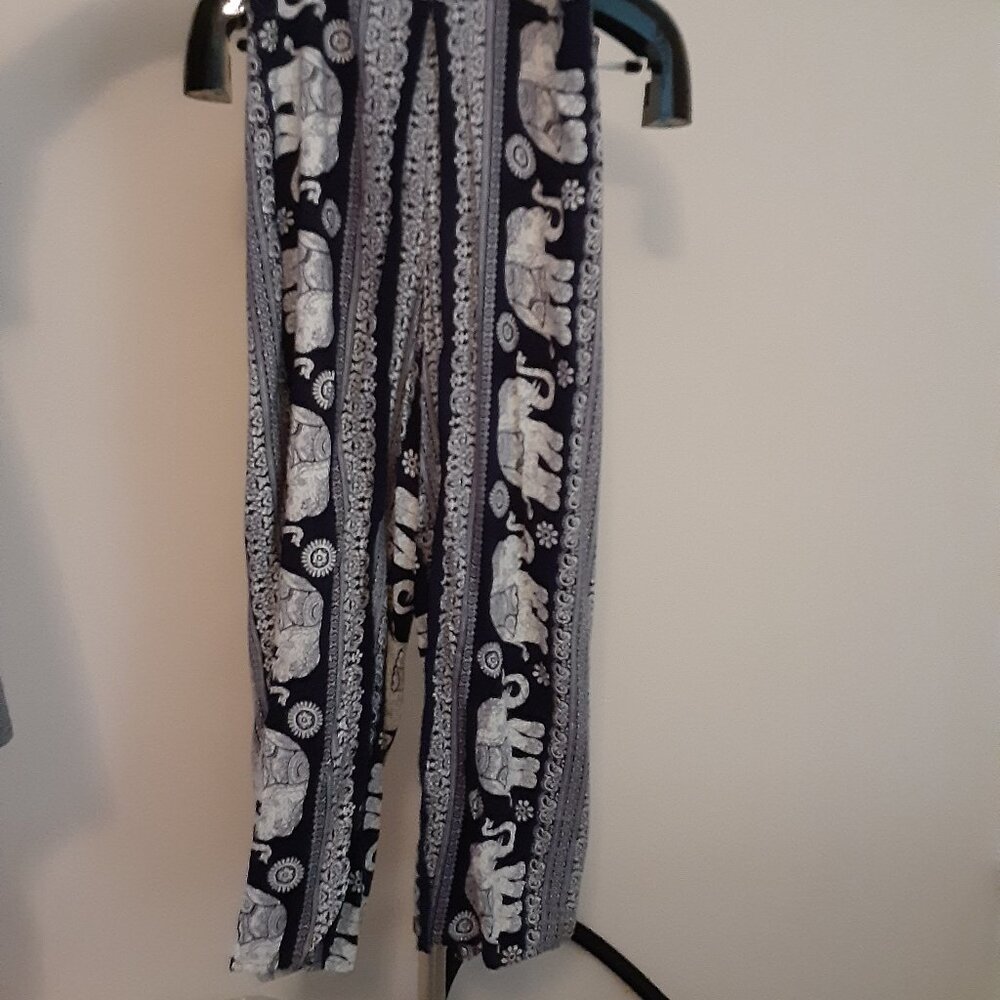 Blue and White Pants